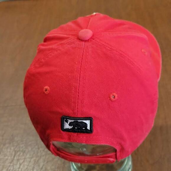 Top Level CALI Bear Embroidered Red Gold Snapback Hat California New One size - Picture 5 of 10